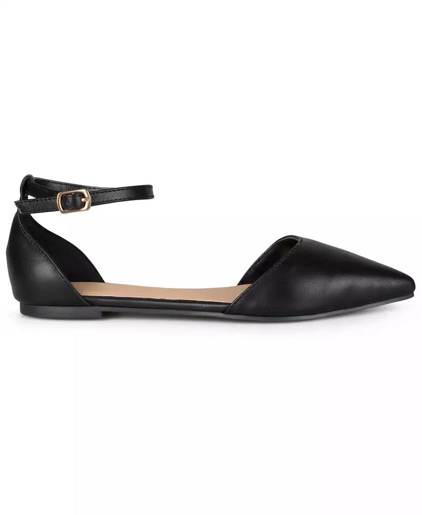 商品Journee Collection|Women's Reba Ankle Strap Pointed Toe Flats,价格¥226,第2张图片详细描述