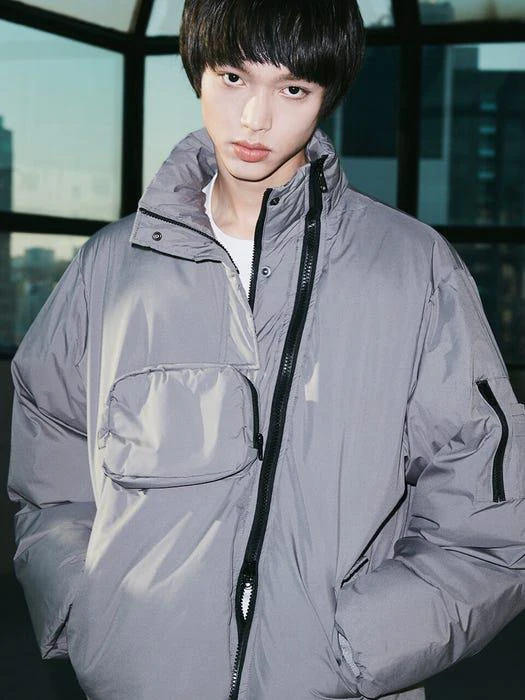 商品MISTERCHILD|Padded Anorak Jacket Gray,价格¥1088,第2张图片详细描述