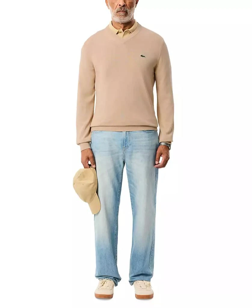 商品Lacoste|Men's Regular-Fit Solid V-Neck Sweater,价格¥559,第4张图片详细描述
