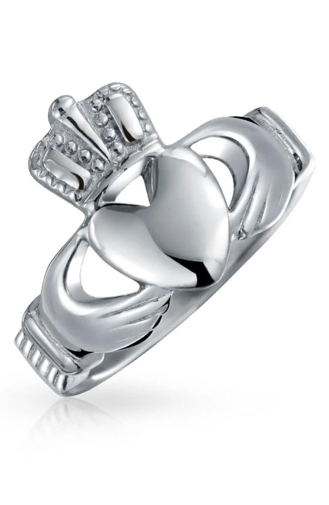 商品BLING JEWELRY|BFF Stainless Steel Celtic Irish Claddagh Ring,价格¥154,第1张图片