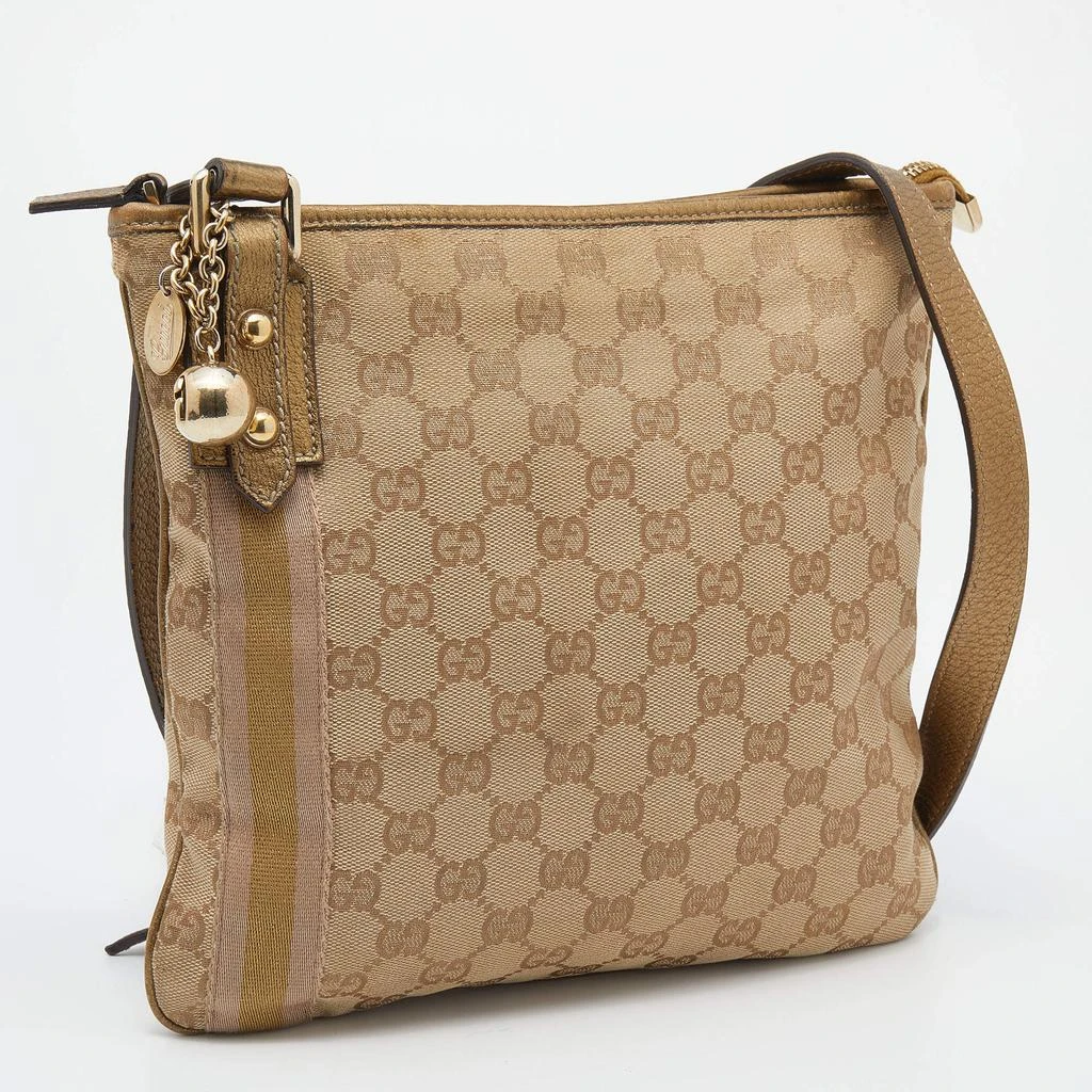 商品[二手商品] Gucci|Gucci Beige/Gold GG Canvas Jolicoeur Charms Messenger Bag,价格¥1741,第3张图片详细描述
