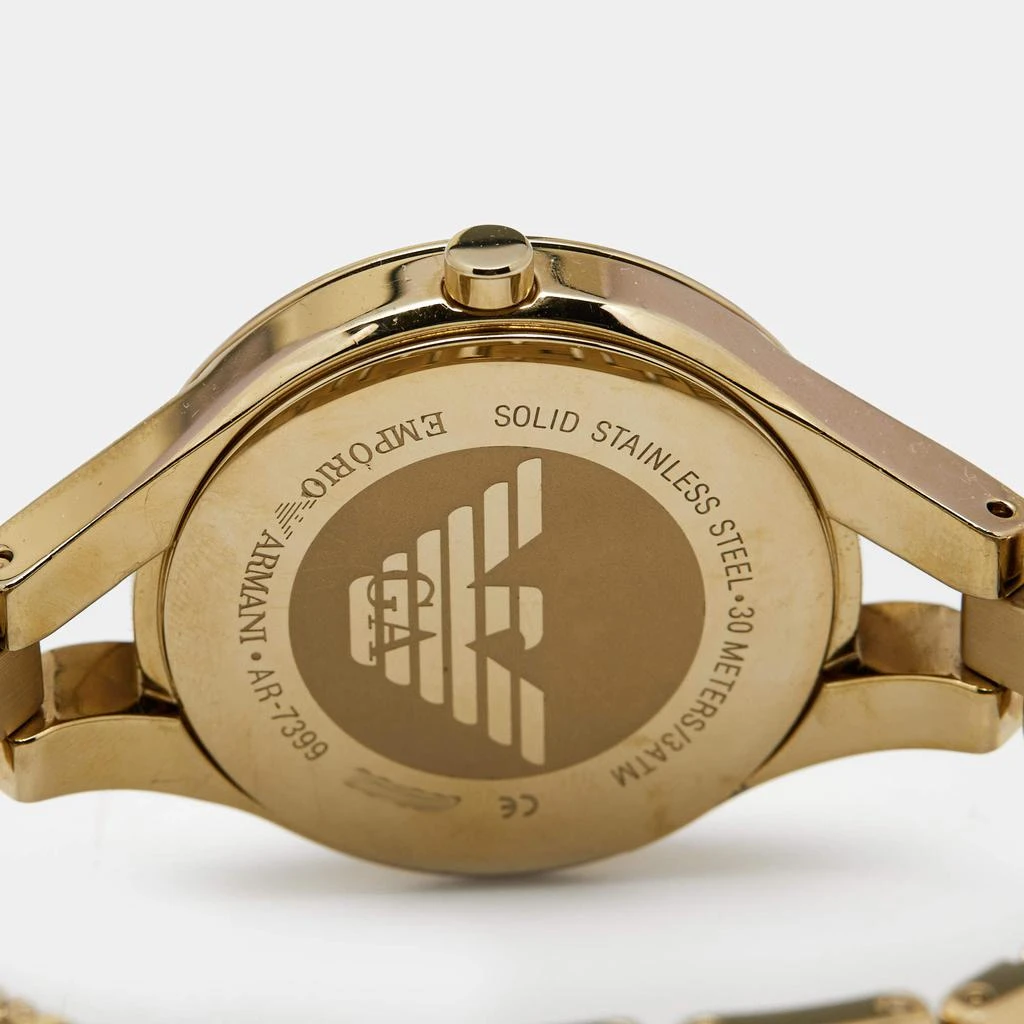 商品[二手商品] Emporio Armani|Emporio Armani Silver Gold Plated Stainless Steel Chiara AR7399 Women's Wristwatch 34 mm,价格¥892,第4张图片详细描述