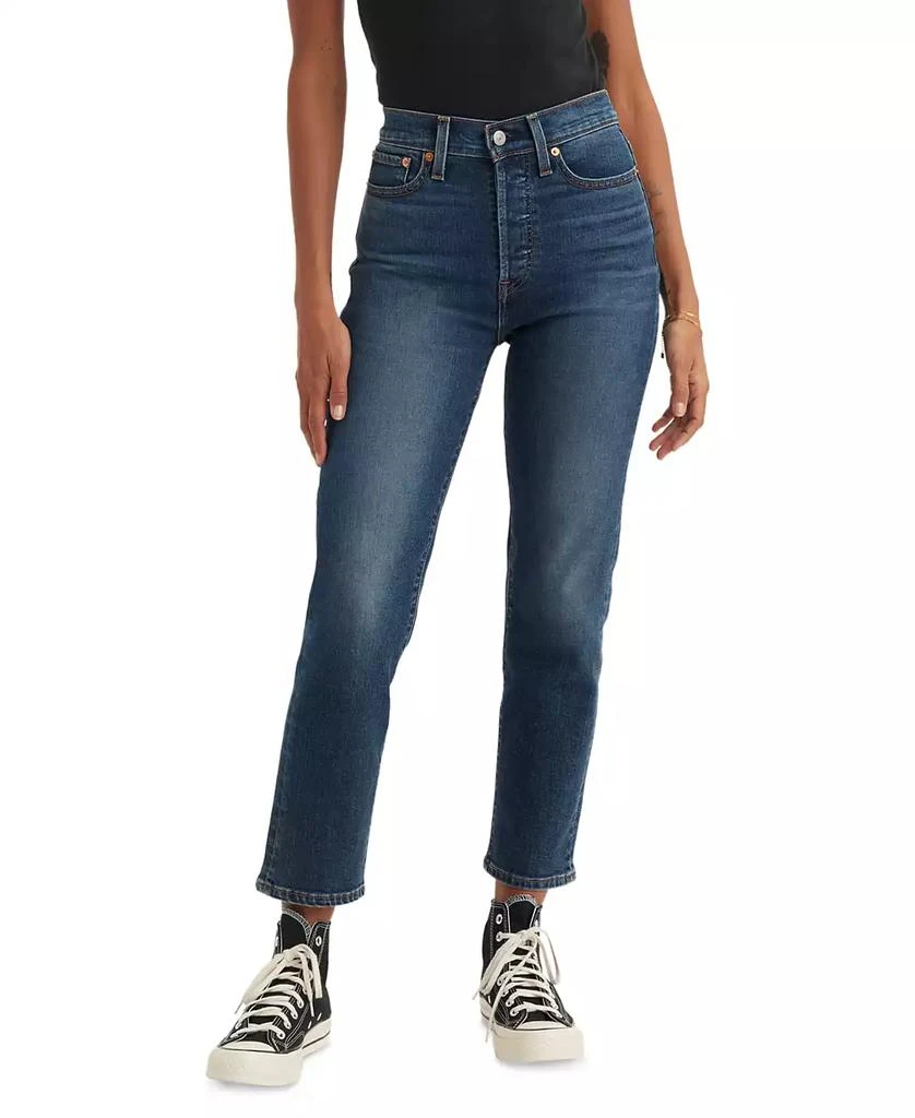 商品Levi's|Women's Wedgie Straight-Leg High Rise Cropped Jeans,价格¥353,第1张图片