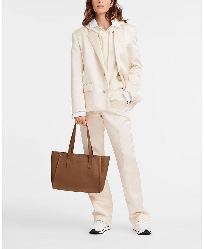 商品Longchamp|Le Foulonné Large Leather Shoulder Tote,价格¥4840,第2张图片详细描述