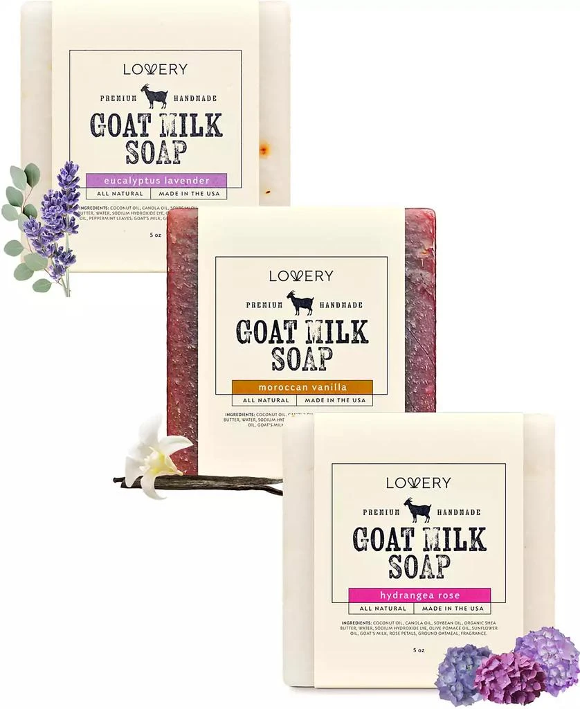 商品Lovery|3-Pc. Goat Milk Soap Bars Set,价格¥141,第1张图片