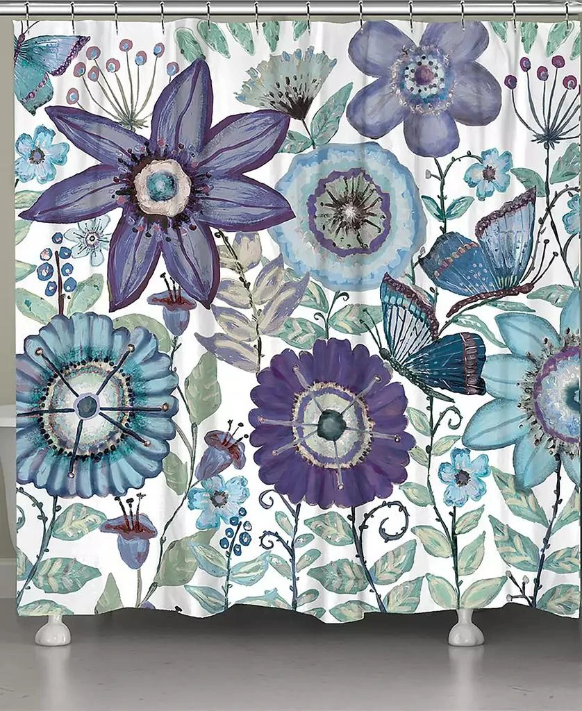 商品Laural Home|Dream Butterfly Garden Shower Curtain, 71" x 72",价格¥773,第1张图片