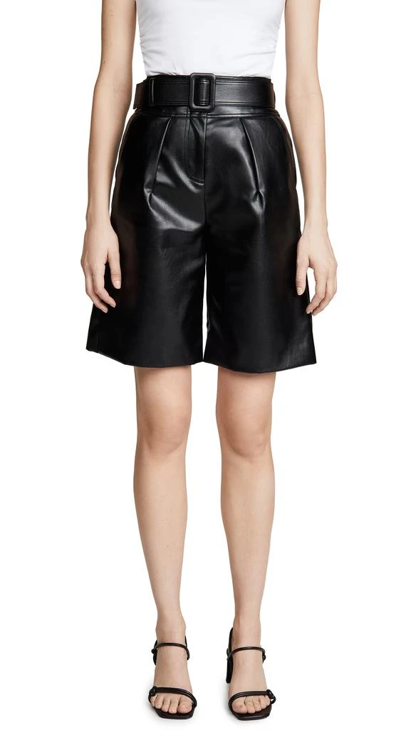 商品Self Portrait|Self Portrait Faux Leather Bermuda Shorts,价格¥1630,第1张图片