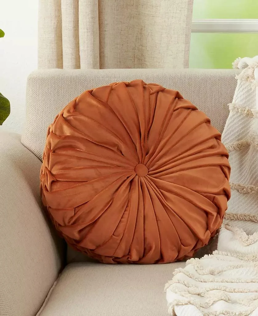 商品Saro Lifestyle|Velvet Pintuck Decorative Pillow, 14" x 14",价格¥210,第2张图片详细描述