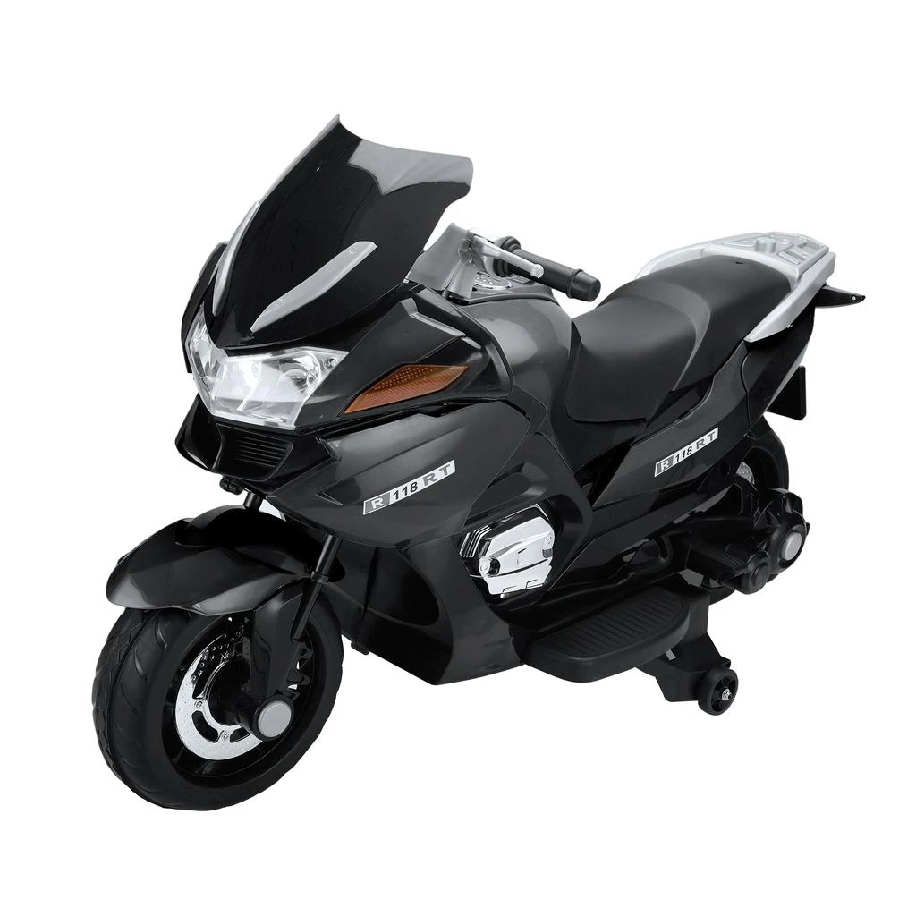 商品Simplie Fun|12V Electric Battery Powered Kids Ride On Motorcycle - black,价格¥2885,第1张图片