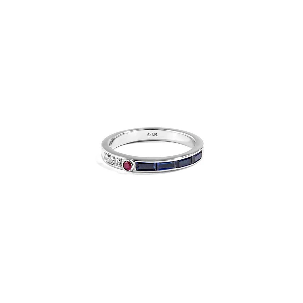 商品Star Wars|R2 Series Diamond Accent Garnet and Blue Sapphire Ring (1/20 ct. t.w.) in 14K Gold,价格¥6727,第4张图片详细描述