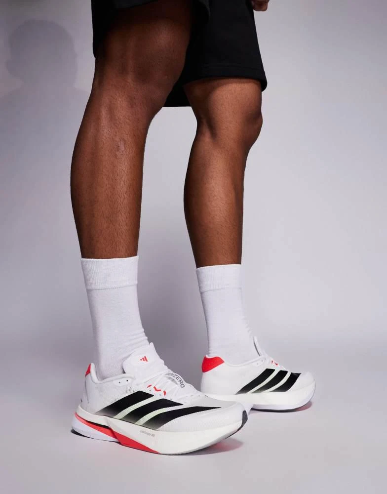商品Adidas|adidas Running Adizero Boston 13 in white black and red,价格¥1443,第3张图片详细描述