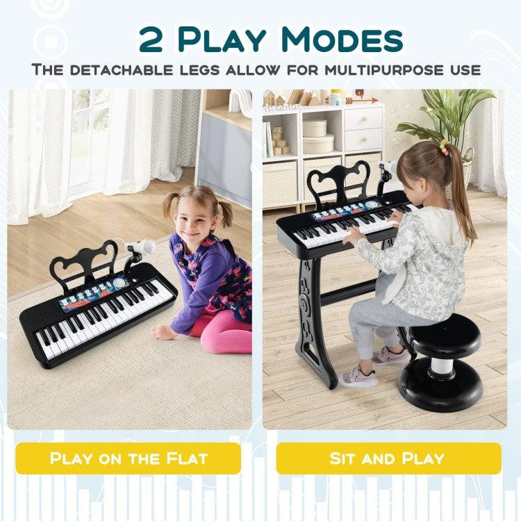 商品Hivvago|Kids Piano Keyboard 37-Key Kids Toy Keyboard Piano with Microphone for 3+ Kids,价格¥546,第4张图片详细描述