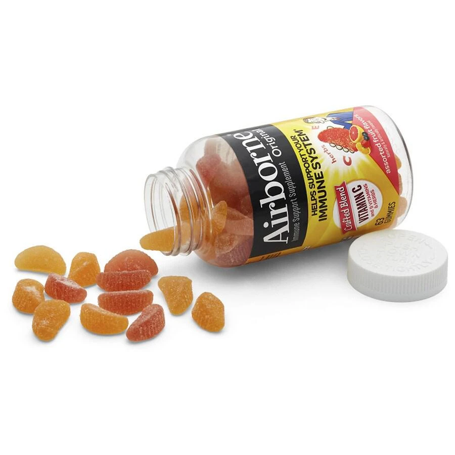 商品Airborne|Vitamin C, E, Zinc, Minerals & Herbs Immune Support Supplement Gummies Assorted Fruit,价格¥225,第3张图片详细描述