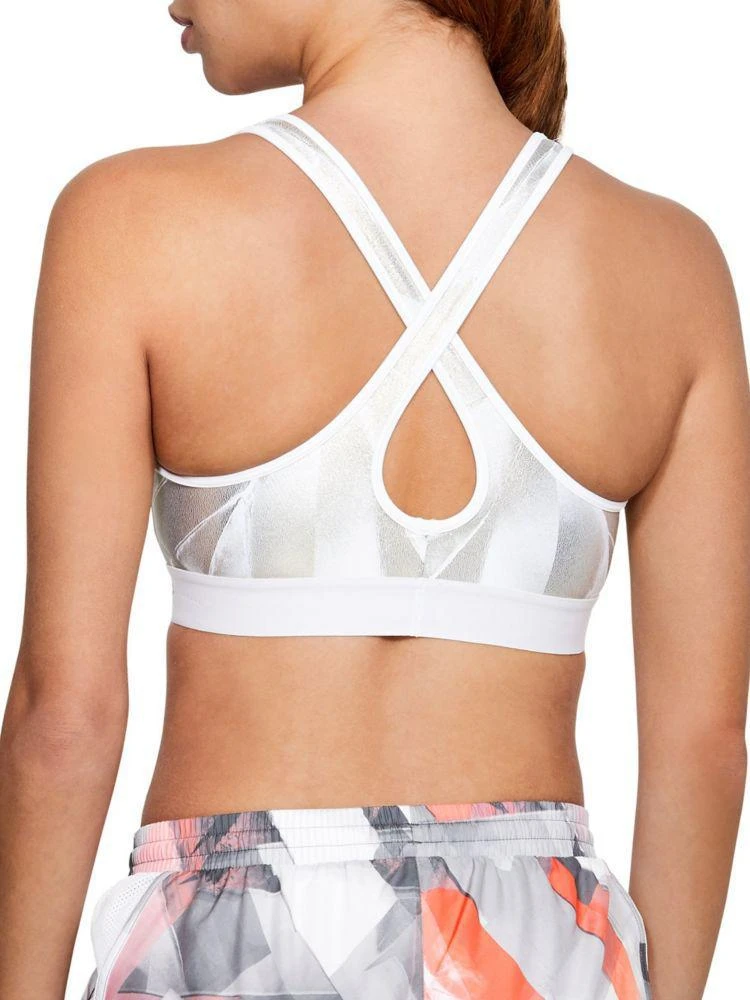 商品Under Armour|Mid Crossback Metallic-Print Sports Bra,价格¥114,第3张图片详细描述