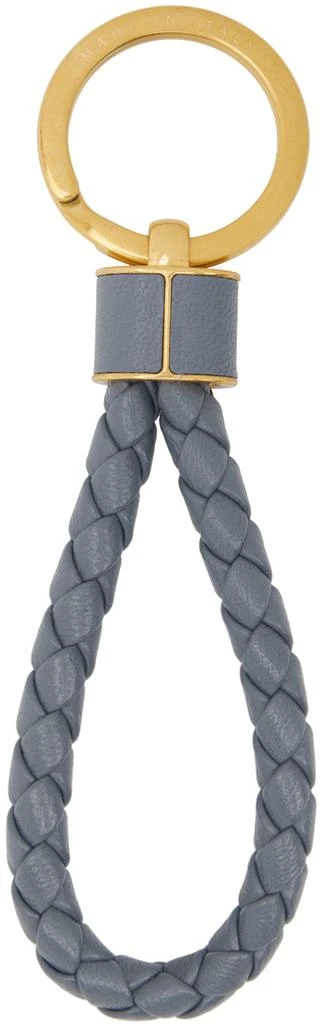 商品Bottega Veneta|Gray Intrecciato Key Ring,价格¥2901,第2张图片详细描述