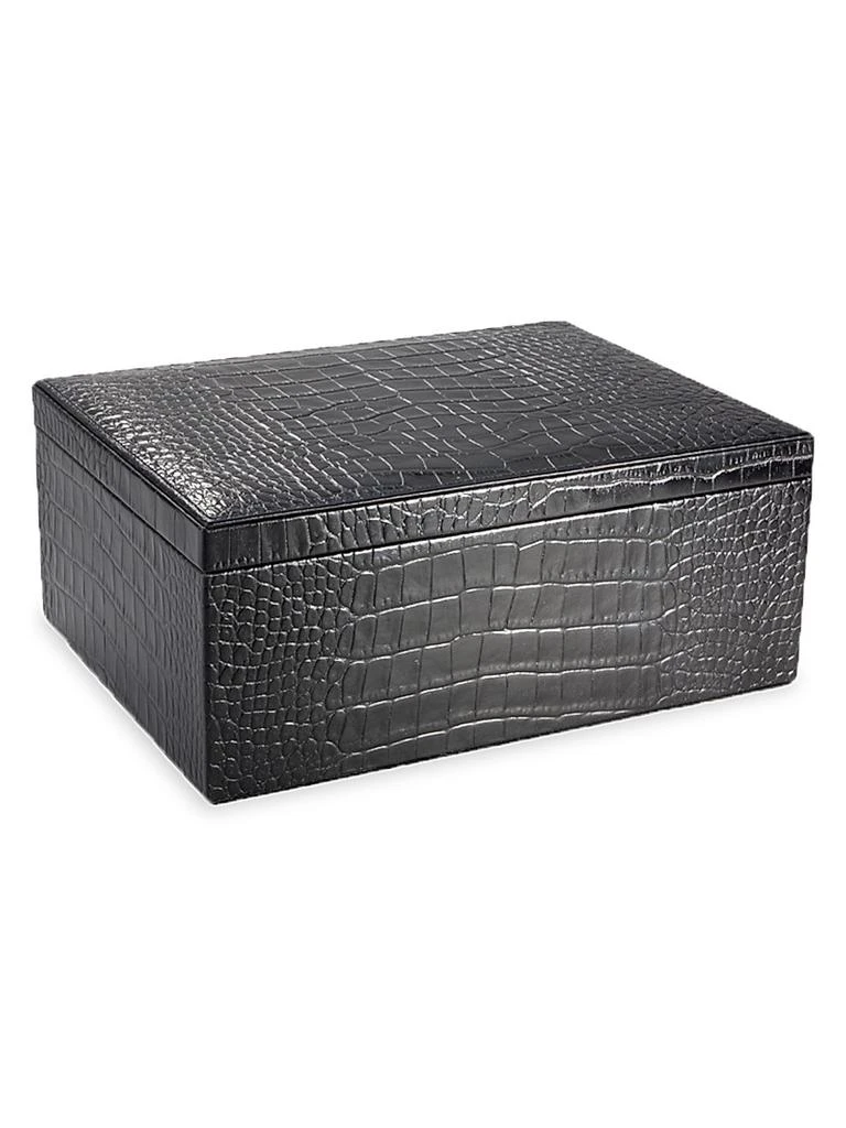 商品Graphic Image|Large Croc-Embossed Leather Box,价格¥1522,第1张图片