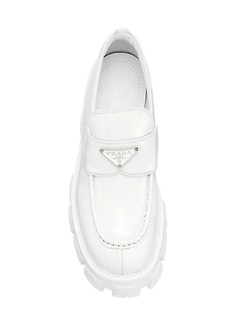 商品Prada|Spazzalato Monolith Leather Oxfords,价格¥8785,第5张图片详细描述