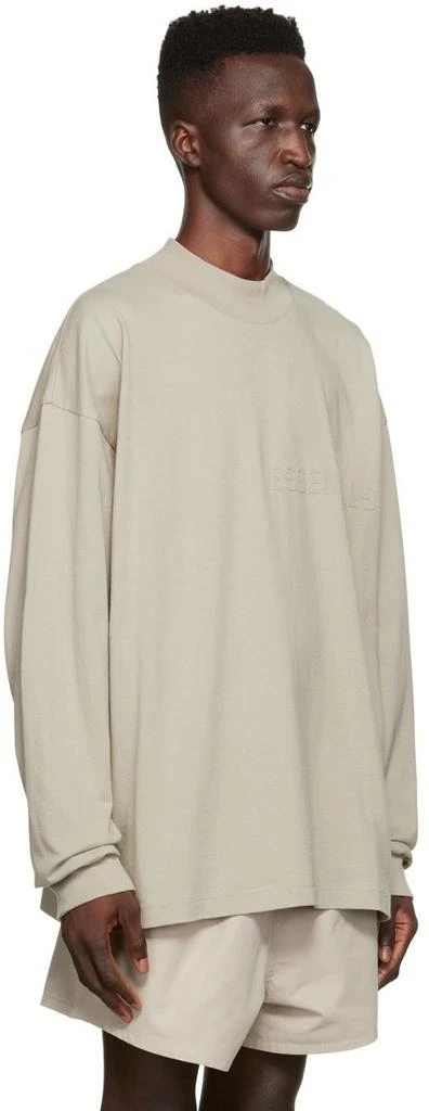 商品Essentials|Gray Cotton Long Sleeve T-Shirt,价格¥277,第2张图片详细描述