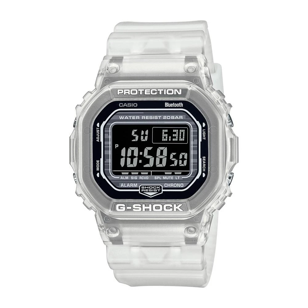 商品G-Shock|Men's Digital Quartz Clear Skeleton Resin Bluetooth Watch, 42.8mm DWB5600G-7,价格¥1047,第1张图片