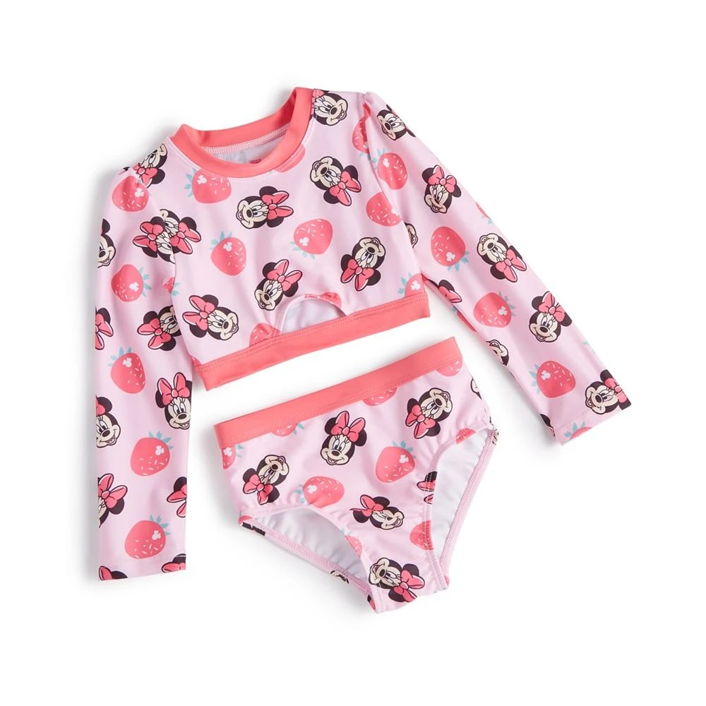 商品Minnie Mouse|Little Girls Rash Guard Swimsuit, 2 Piece Set,价格¥128,第1张图片