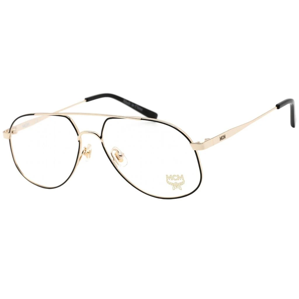 商品MCM|MCM Women's Eyeglasses - Clear Lens Black/Gold Aviator Metal Frame | MCM2138 001,价格¥440,第1张图片