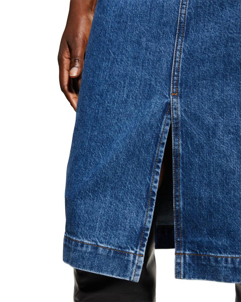 商品FRAME|Split-Hem Denim Midi Skirt,价格¥613,第7张图片详细描述
