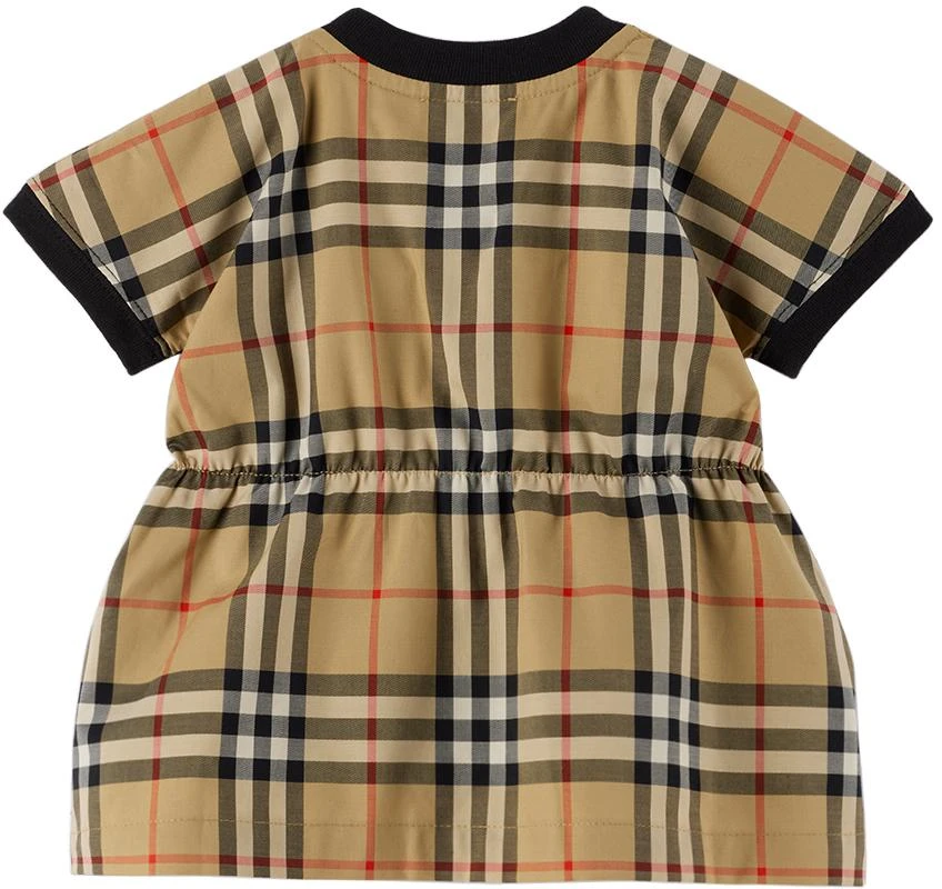 商品Burberry|黑色 & 驼色格纹婴儿连衣裙 & 短裤套装,价格¥1464,第3张图片详细描述