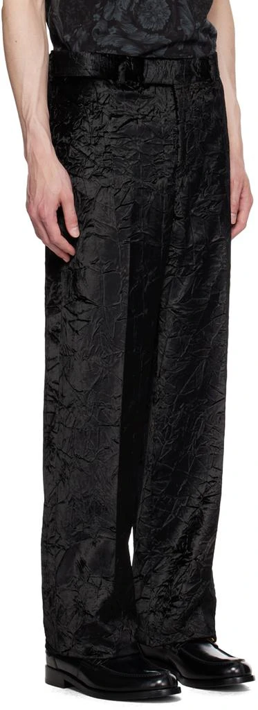 商品Versace|Black Straight-Leg Trousers,价格¥4631,第2张图片详细描述