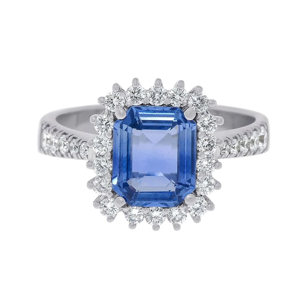 商品Zydo|Zydo 18K White Gold Blue Sapphire 2.34ct. Tw. And White Diamonds 0.65ct. Tw. Cocktail Ring Sz. 7,价格¥22202,第1张图片