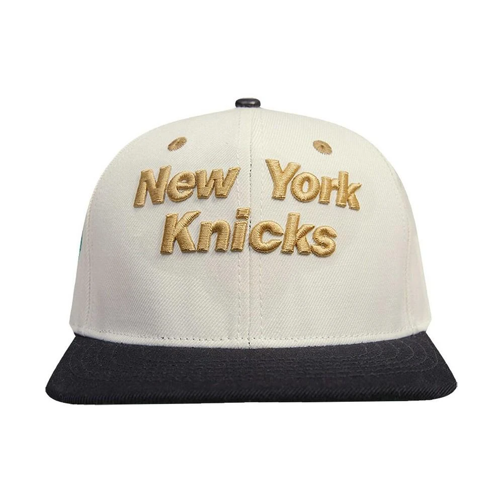 商品Pro Standard|Men's Cream, Black New York Knicks Album Cover Snapback Hat,价格¥299,第2张图片详细描述