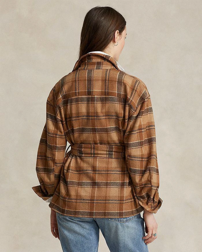 商品Ralph Lauren|Plaid Belted Shirt Jacket,价格¥1368,第4张图片详细描述