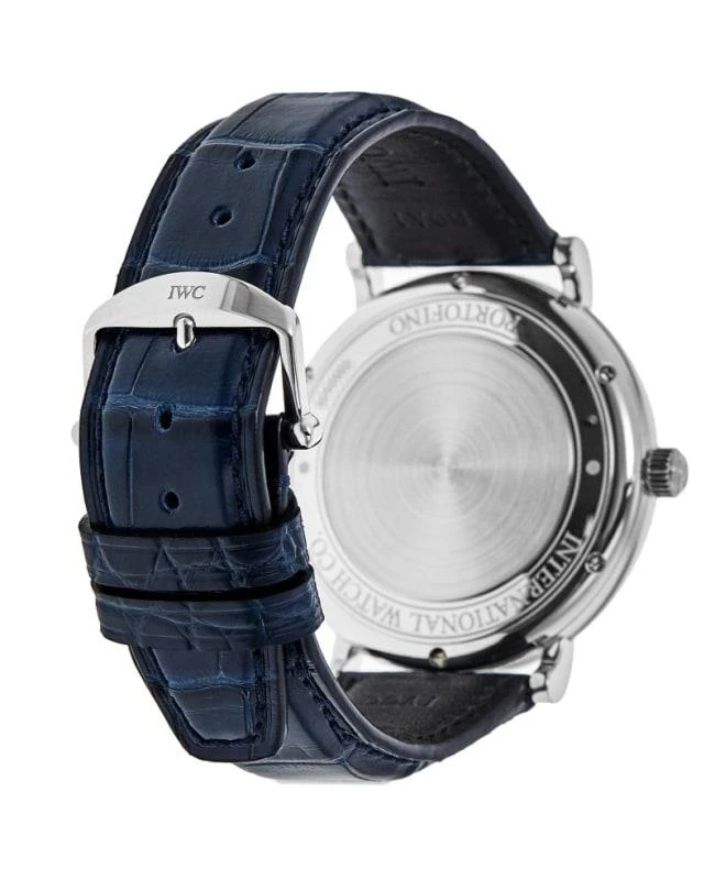 商品IWC Schaffhausen|IWC Portofino Automatic Silver Dial Leather Strap Men's Watch IW356527,价格¥31562,第4张图片详细描述