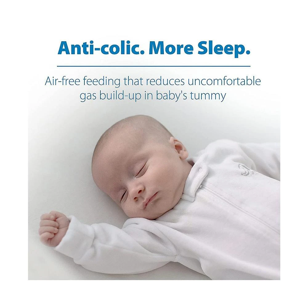 商品Dr. Browns|Anti-Colic Options+ Narrow Baby Bottles 8oz, 4 Pack, Blue Nature,价格¥242,第2张图片详细描述