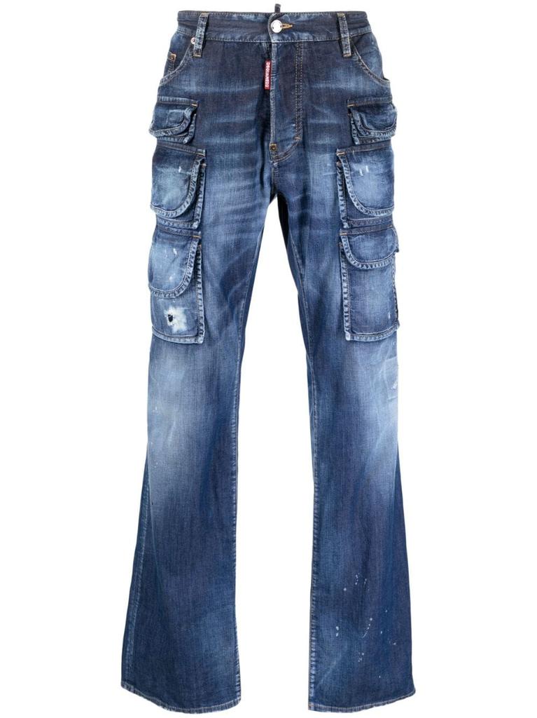 DSQUARED2 straight-leg cargo jeans商品第1张图片规格展示
