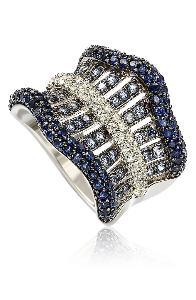 商品Suzy Levian|Sterling Silver & Sapphire Gladiator Ring,价格¥3150,第1张图片