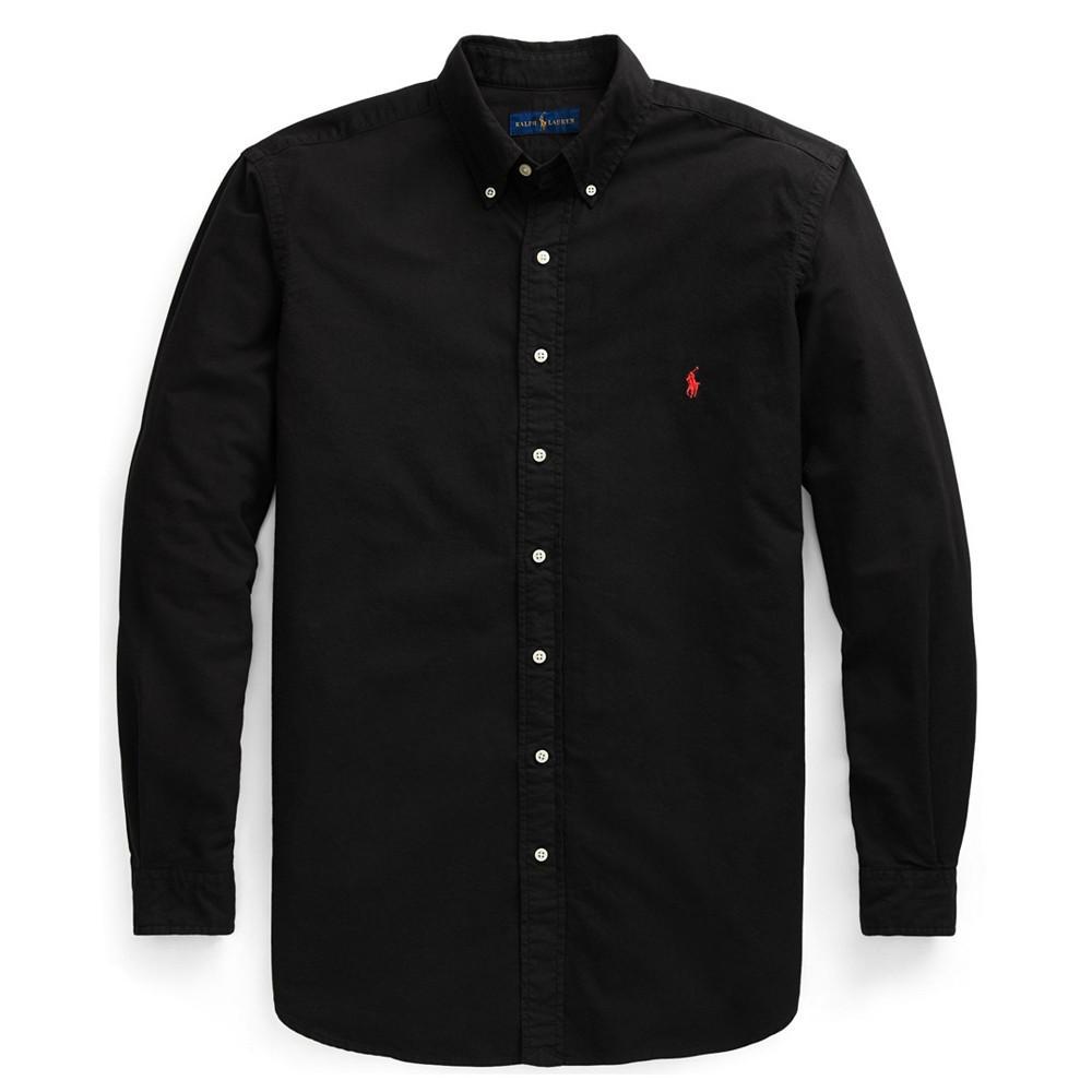 商品Ralph Lauren|Men's Big and Tall Classic Fit Garment-Dyed Long-Sleeve Oxford Shirt,价格¥588,第6张图片详细描述