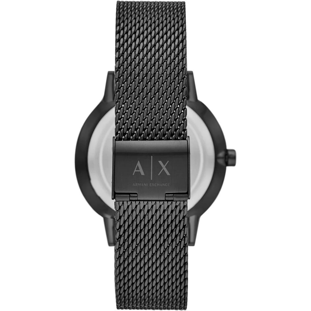 商品Armani Exchange|Men's Black Stainless Steel Mesh Bracelet Watch 42mm,价格¥1431,�第3张图片详细描述