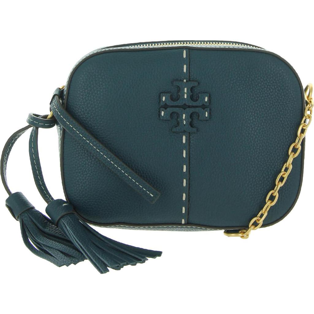 Tory Burch McGraw Women's Pebbled Leather Tasseled Camera Handbag商品第2张图片规格展示