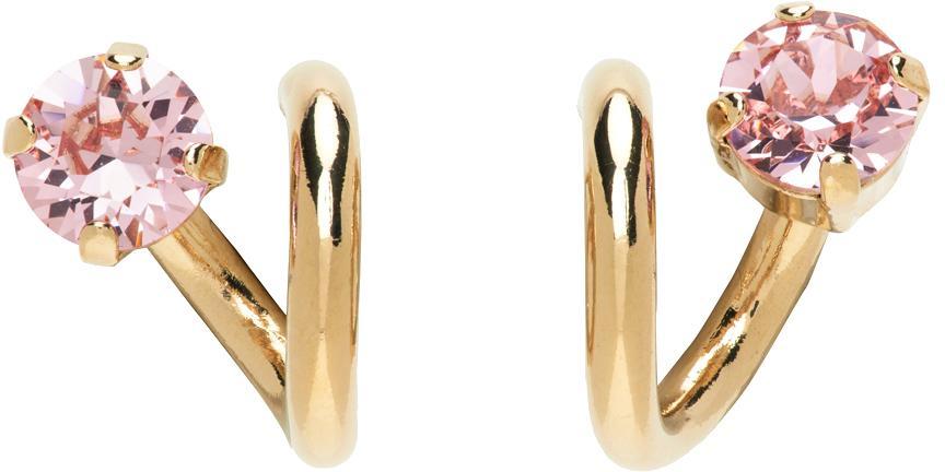 商品Justine Clenquet|Gold & Pink Vickie Earrings,价格¥485,第1张图片