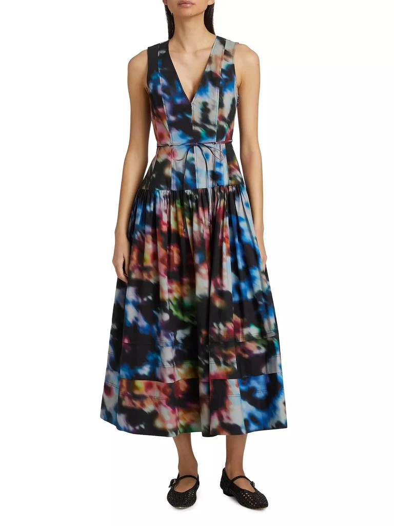 商品Ulla Johnson|Kiran Blossom Batik Poplin Dress,价格¥1506,第3张图片详细描述