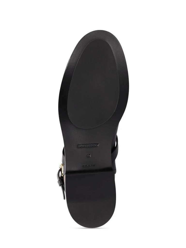 商品Burberry|20mm New Pryle Leather & Check Boots,价格¥6751,第4张图片详细描述