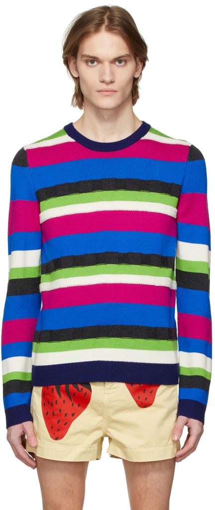 Multicolor Merino Wool Striped Sweater商品第1张图片规格展示