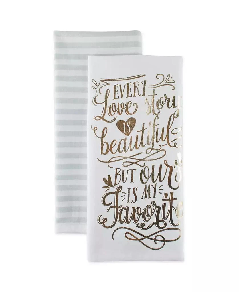 商品Design Imports|Love Story Printed Dishtowel Set of 2,价格¥93,第1张图片