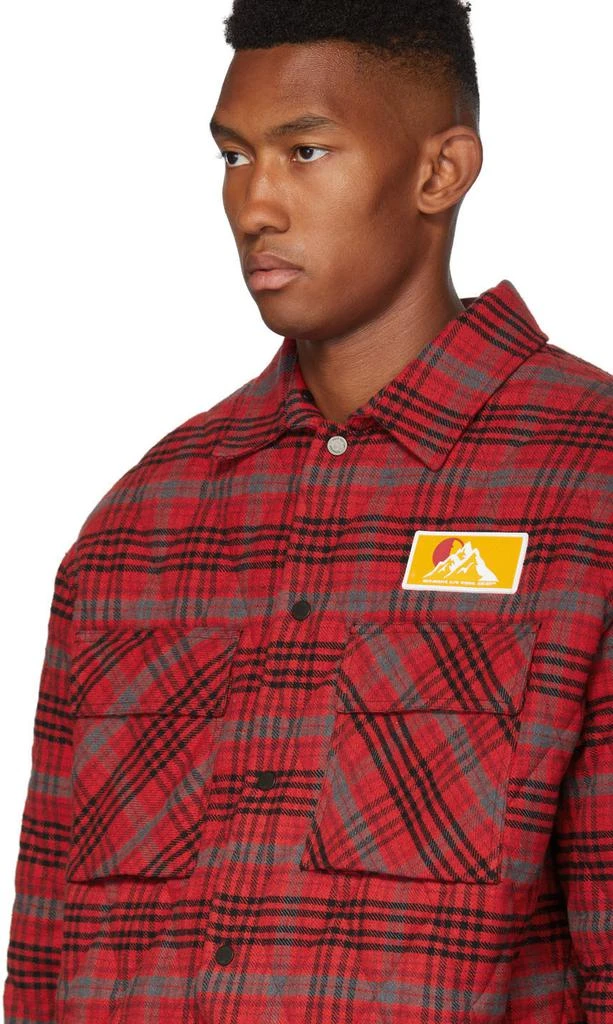 商品Off-White|Red Check Flannel Over Shirt Jacket,价格¥4770,第4张图片详细描述