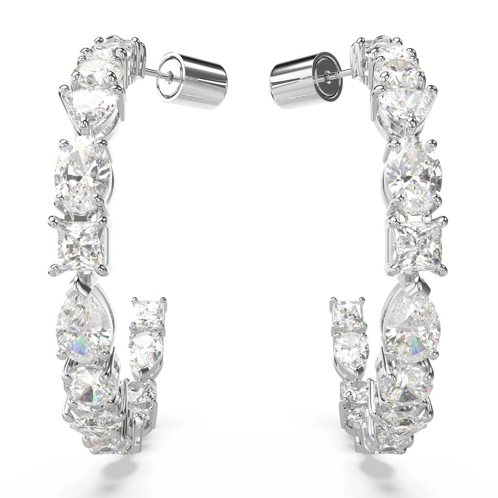 商品Swarovski|Tennis deluxe hoop earrings mixed cuts white rhodium plated,价格¥1400,第2张图片详细描述