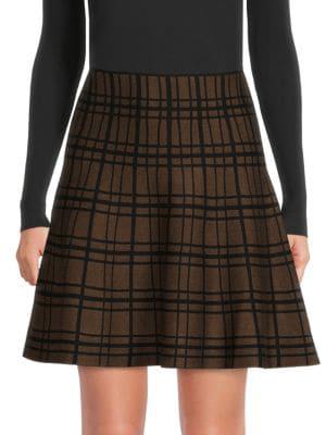 Plaid Mini Sweater Skirt商品第1张图片规格展示