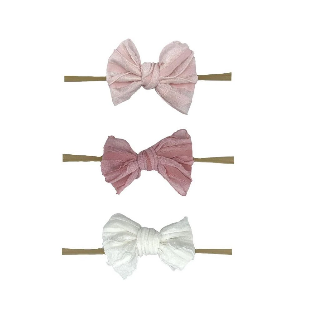 商品Headbands of Hope|Baby Girl Bow + Headband Set - Pink,价格¥94,第1张图片