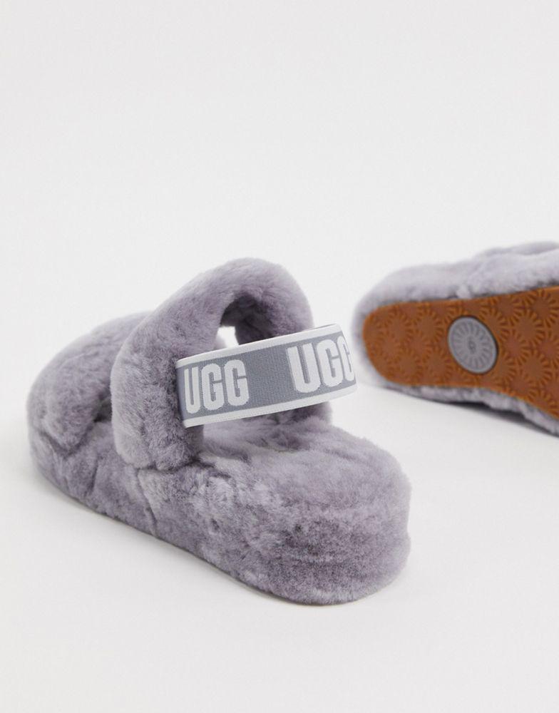 商品UGG|UGG Oh Yeah logo double strap sandals in soft amethyst,价格¥567,第6张图片详细描述