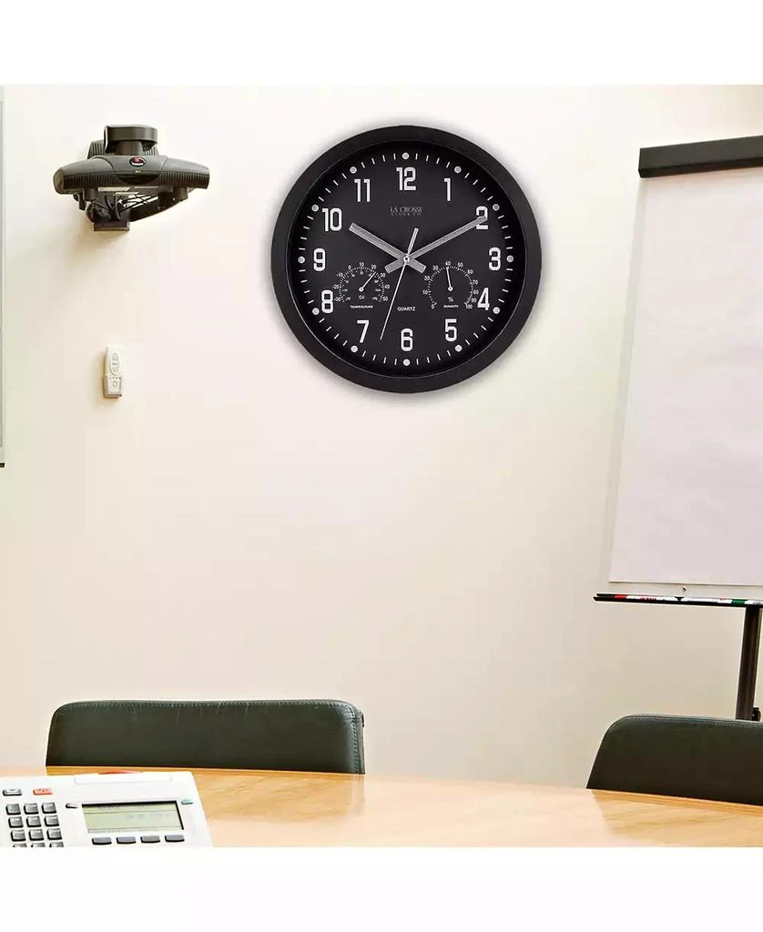 商品La Crosse Technology|La Crosse Clock 404-2631 12" Indoor Analog Wall Clock with Temperature and Humidity,价格¥182,第4张图片详细描述