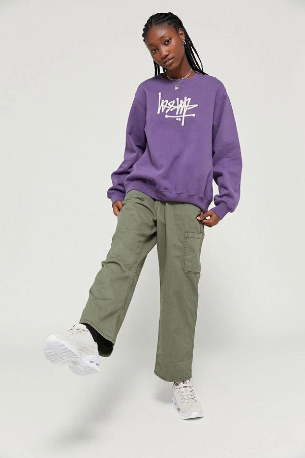 商品STUSSY|Stussy Flip Fleece Crew Neck Sweatshirt卫衣,价格¥378,第2张图片详细描述